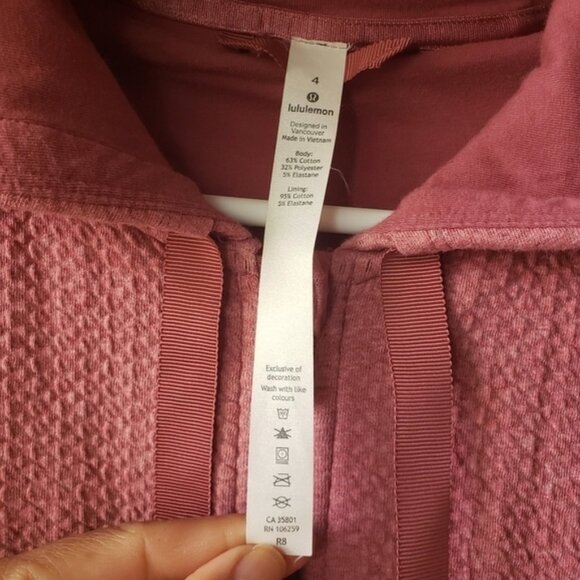 Lululemon  at h a moment full zip hoodie size 4 - Picture 3 of 12